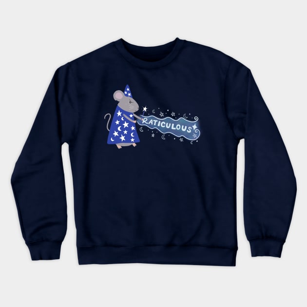 Raticulous Year of the Rat Wizard Crewneck Sweatshirt by awesomesaucebysandy